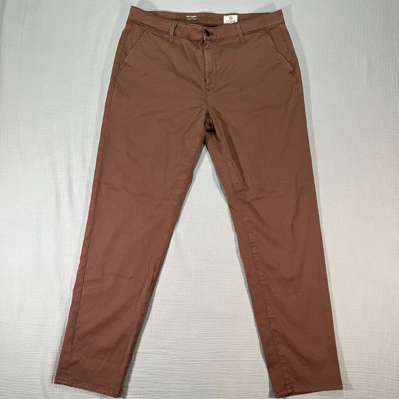 Ag Adriano Goldschmied Denim - Adriano Goldschmied Caden Trouser Womens Size 30R 32x28 Pants Brown Tailored AG